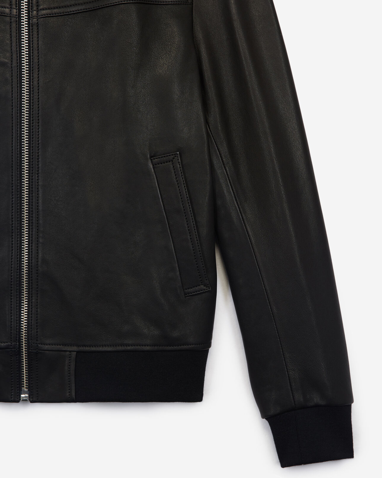 The Kooples MEN BLACK black leather jacket