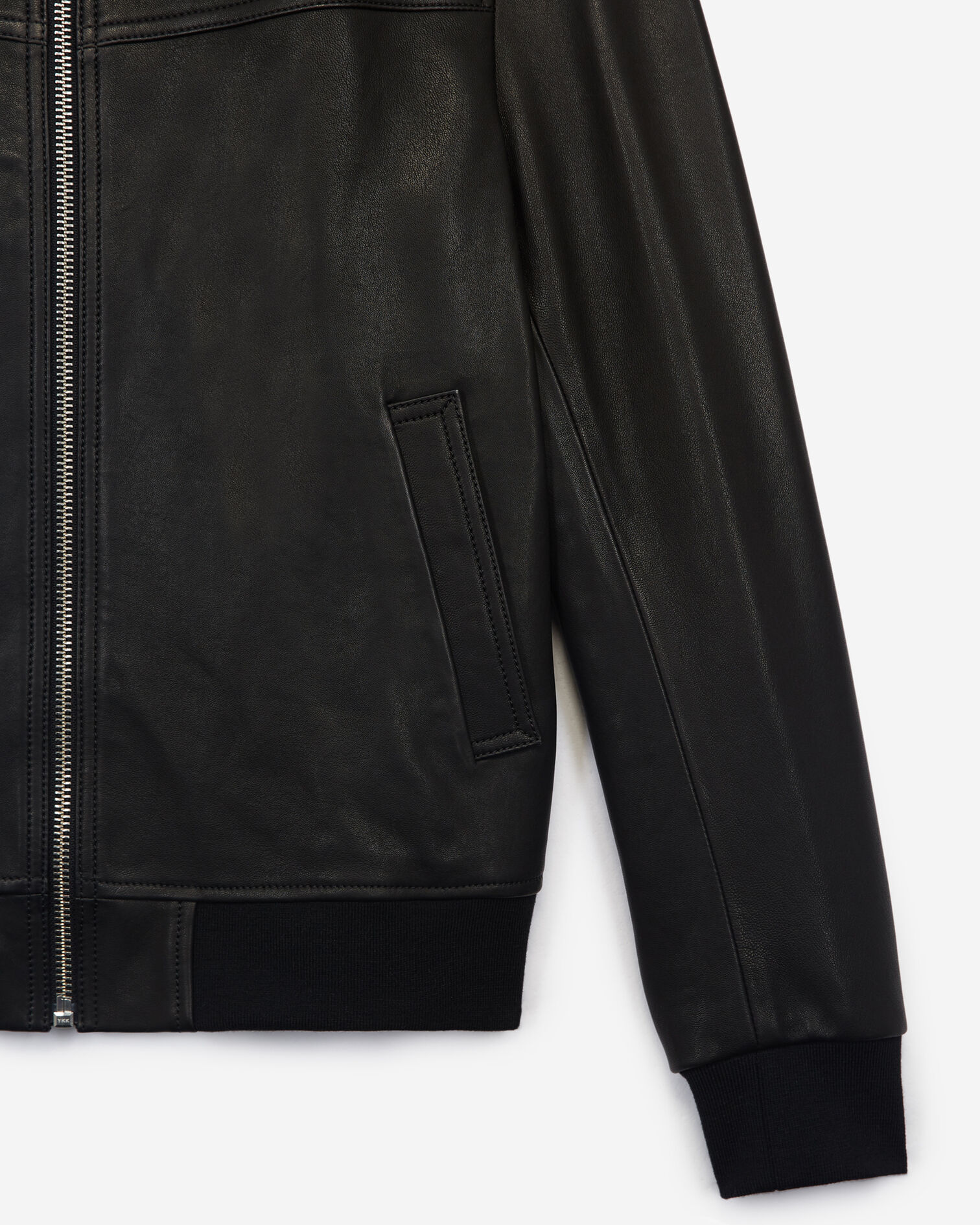 Black leather jacket, BLACK, hi-res image number null