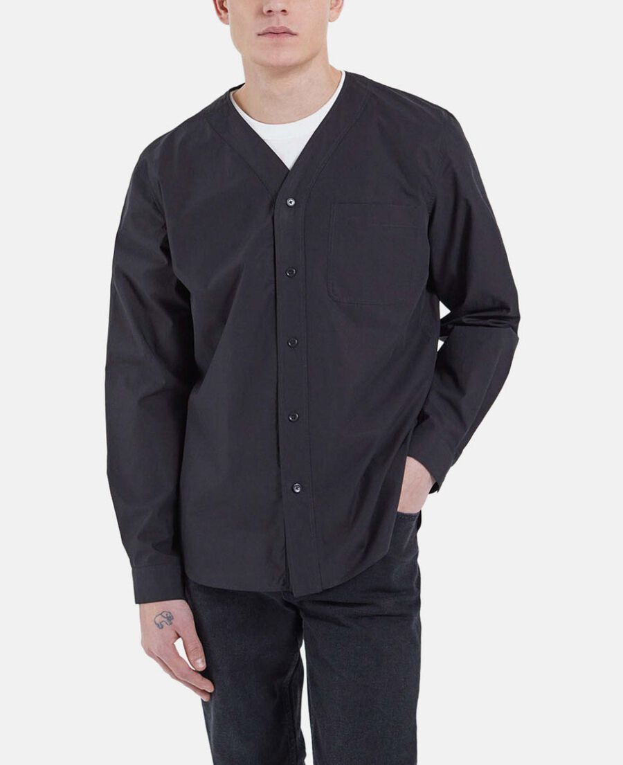 shirt with baseball collar