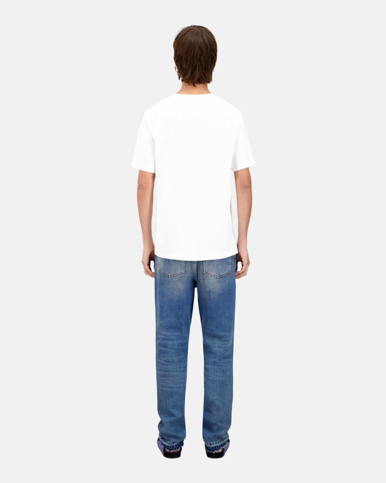 The Kooples HERREN WHITE weißes t-shirt mit siebdruck für herren