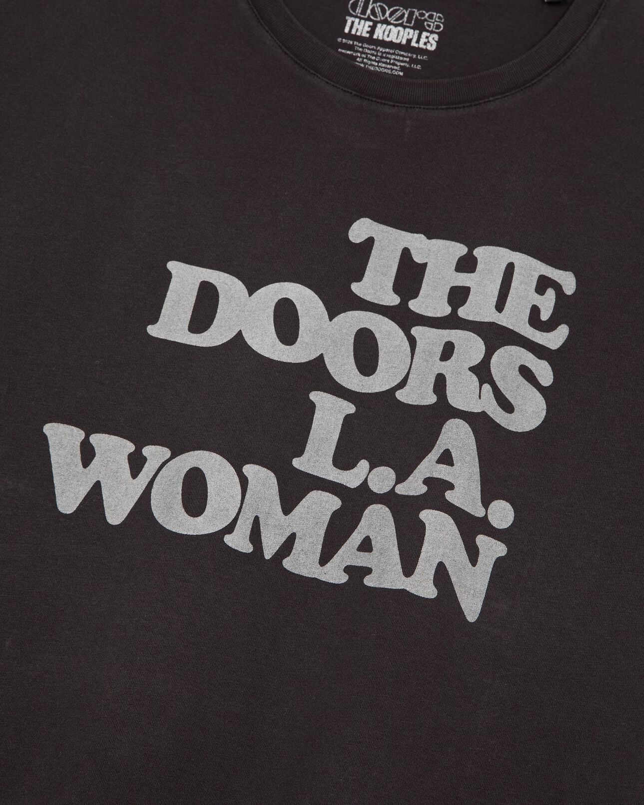 The Kooples MIXTE BLACK WASHED t-shirt the doors x the kooples noir