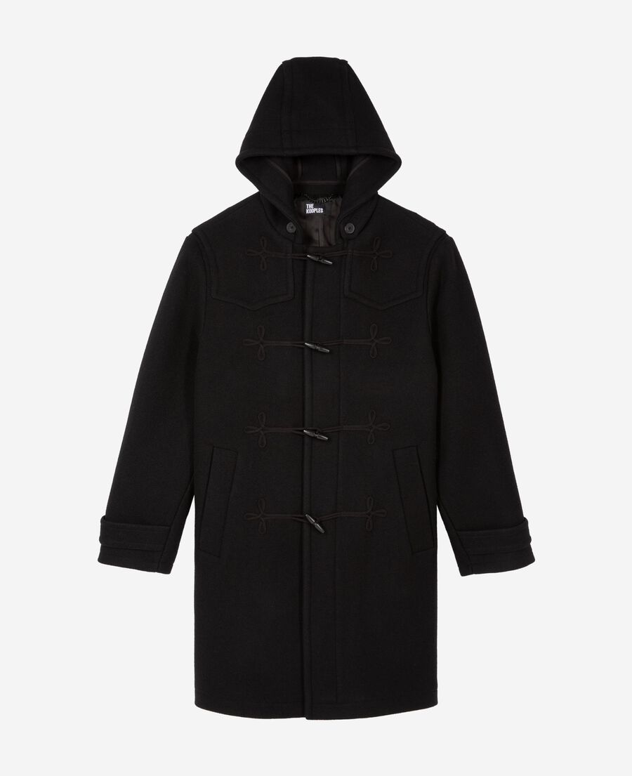The Kooples MEN BLACK brandenburg long coat, black