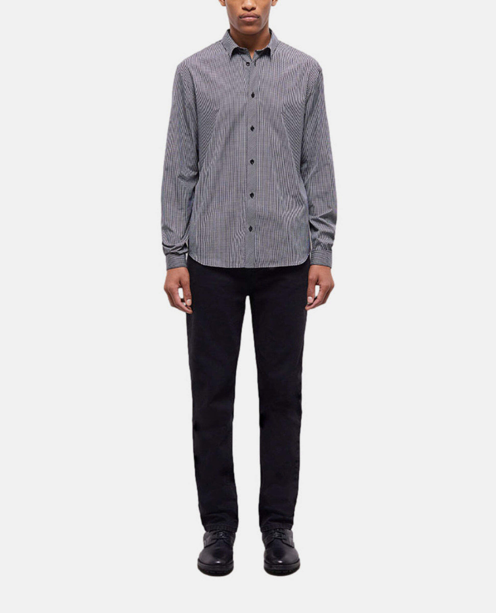 Camisa de cuadros, BLACK WHITE, hi-res image number null