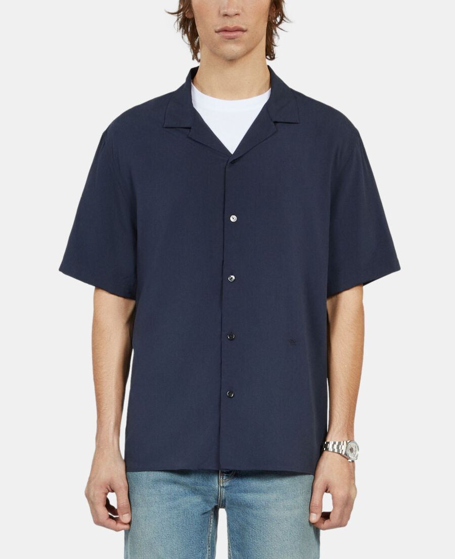 The Kooples HOMME NAVY chemise manches courtes bleu marine