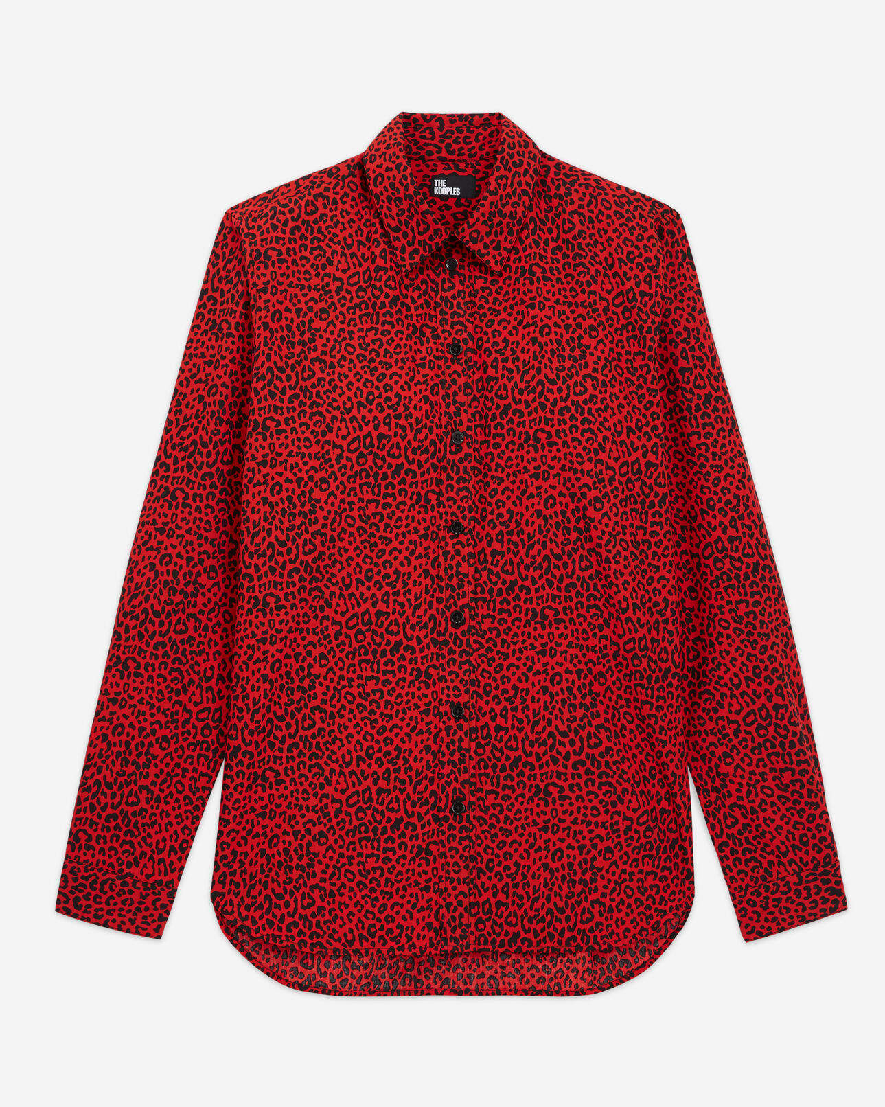 The Kooples WOMEN RED / BLACK red leopard print shirt