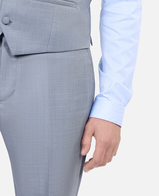 The Kooples H BLUE light blue slim fit wool suit vest