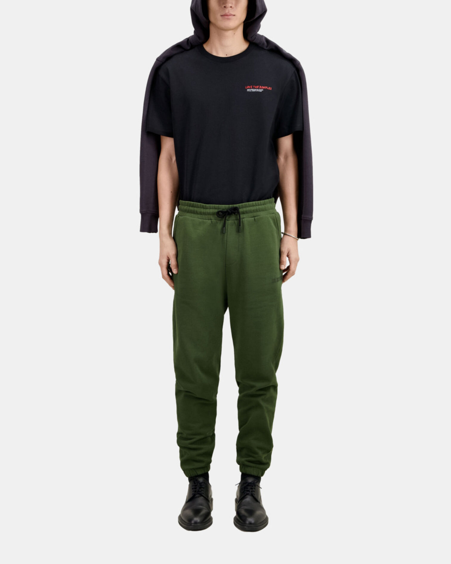 Khaki Logo tracksuit trousers, USED KAKI, hi-res image number null