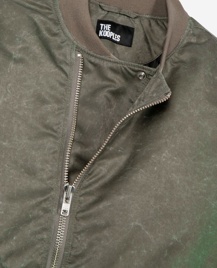 The Kooples HOMBRE FORET bomber caqui efecto m&aacute;rmol