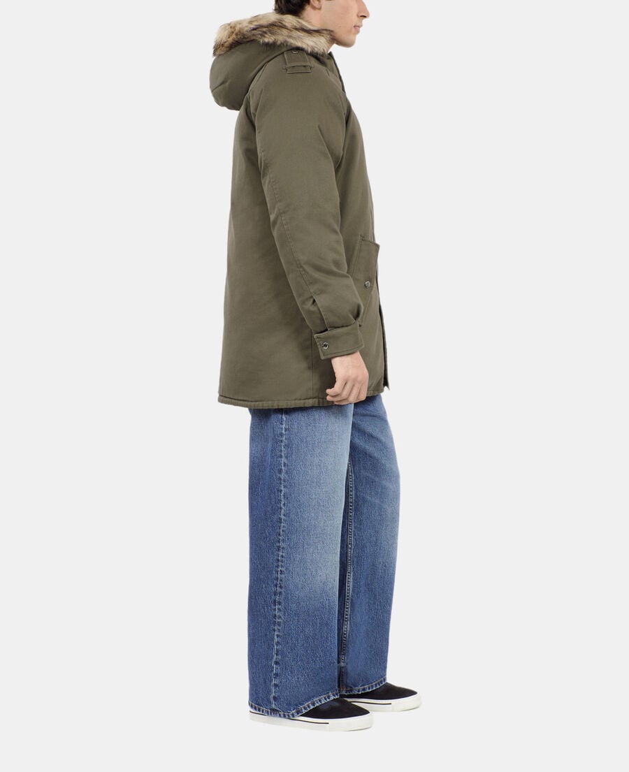 The Kooples HOMME KAKI parka à capuche kaki