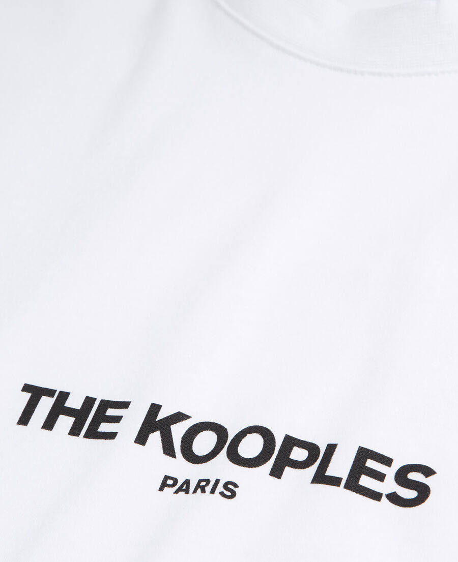 weißes baumwoll-t-shirt mit the kooples logo