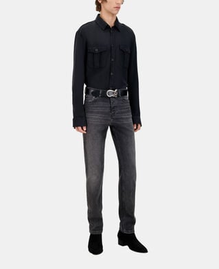 The Kooples HERREN DARK GREY graue slim-fit jeans