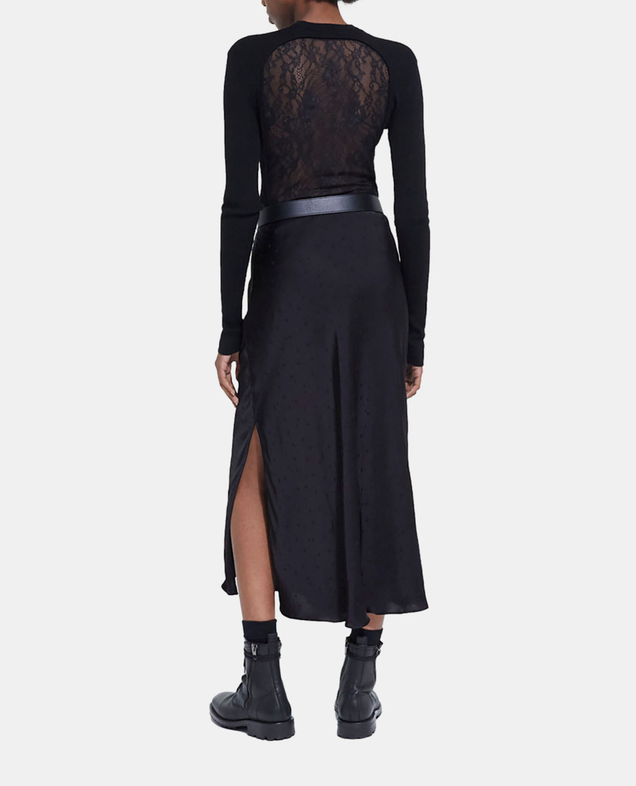 Long printed skirt, BLACK, hi-res image number null