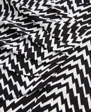 The Kooples WOMEN BLACK WHITE short black draped skirt