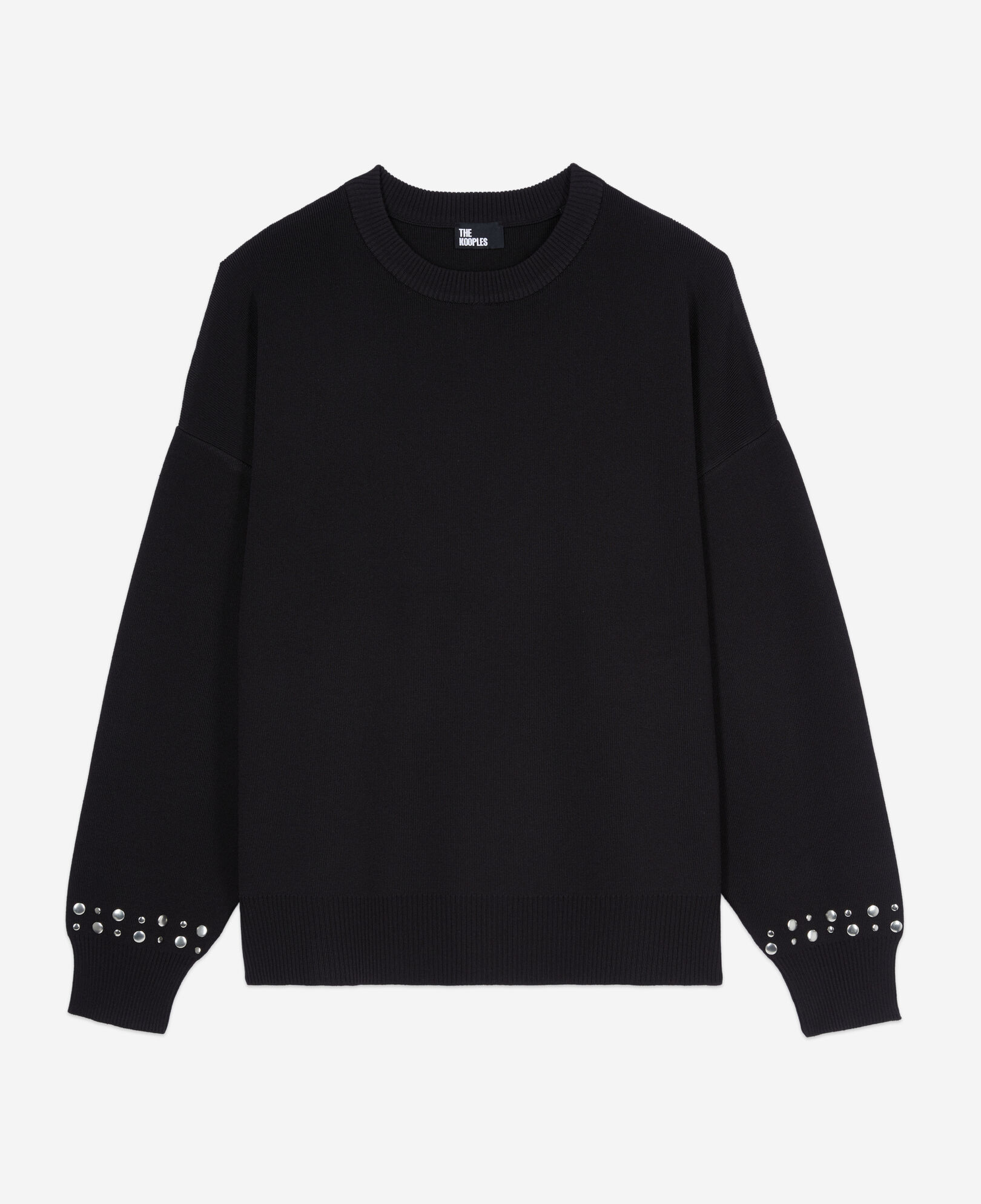 The Kooples FEMME BLACK sweatshirt noir avec studs