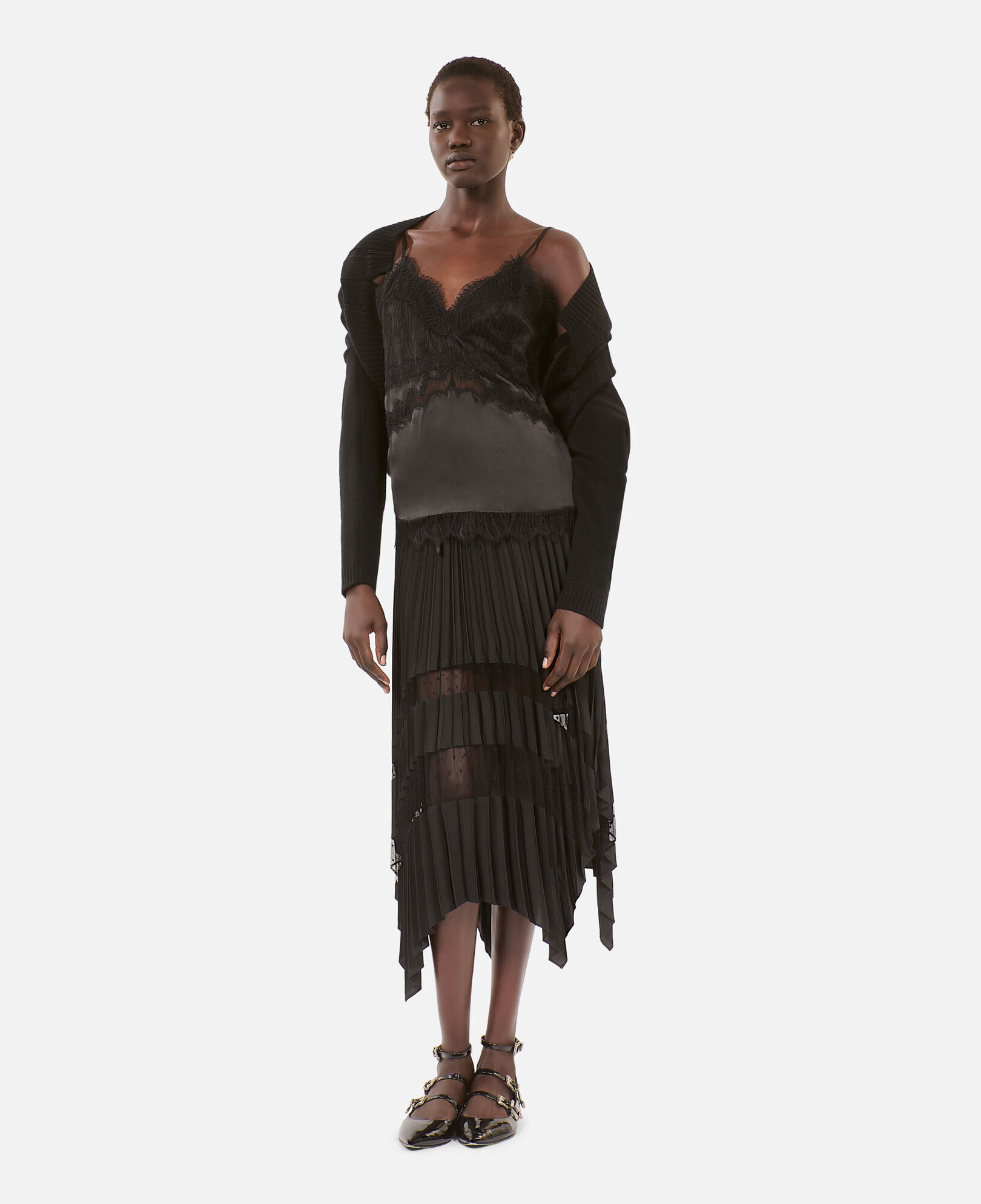 The Kooples WOMEN BLACK black camisole with lace details