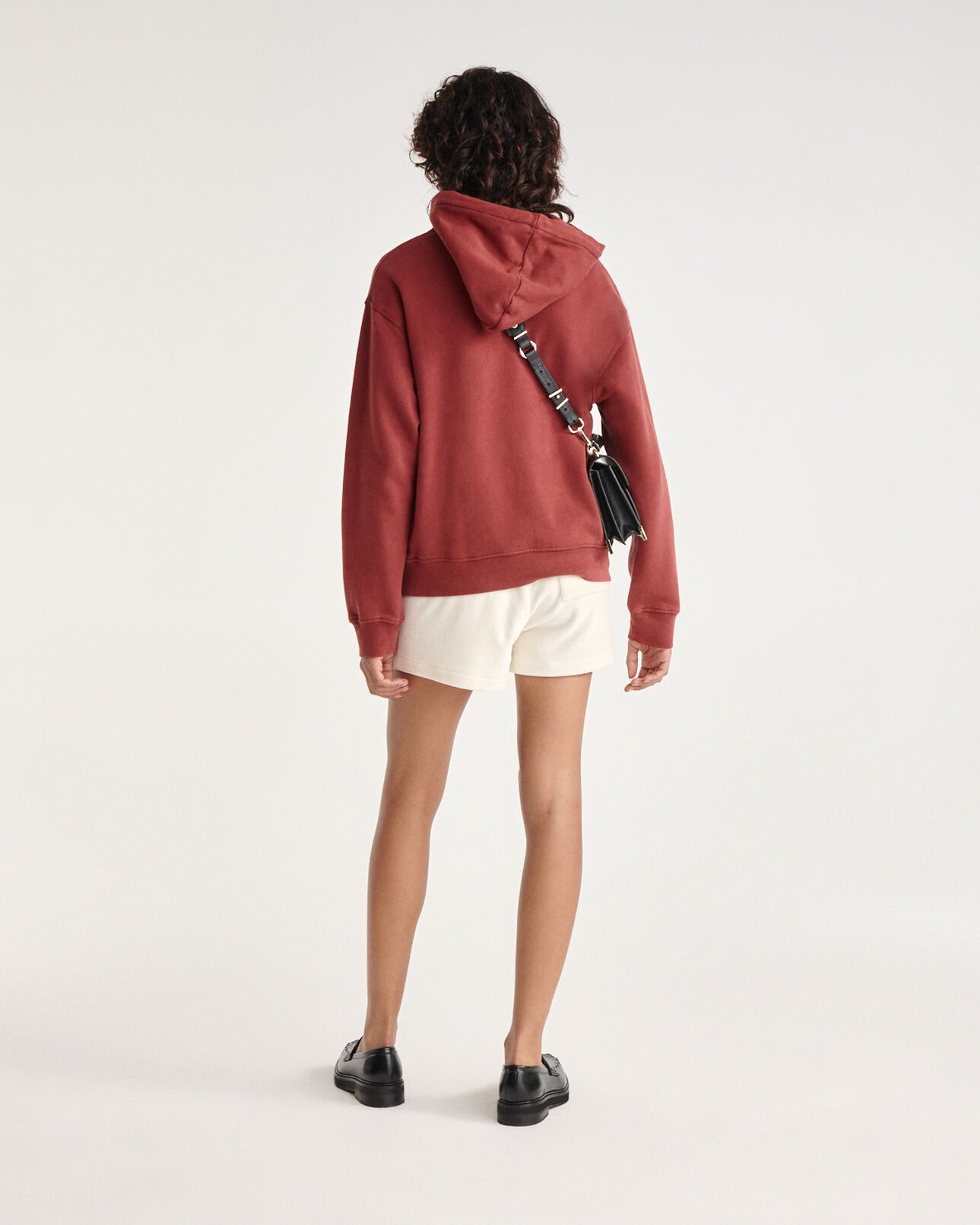 The Kooples WOMEN BURGUNDY burgundy sweatshirt fleece with silver logo