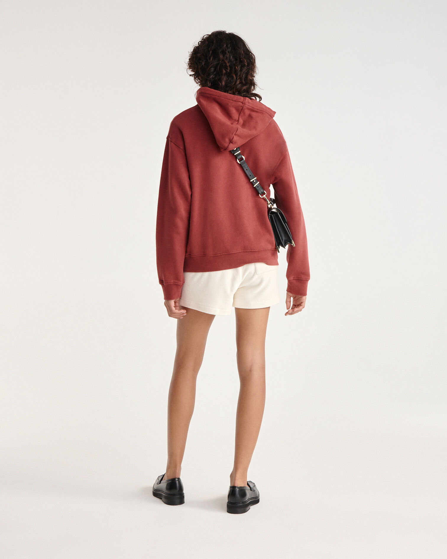 Burgundy sweatshirt fleece with silver logo, BURGUNDY, hi-res image number null
