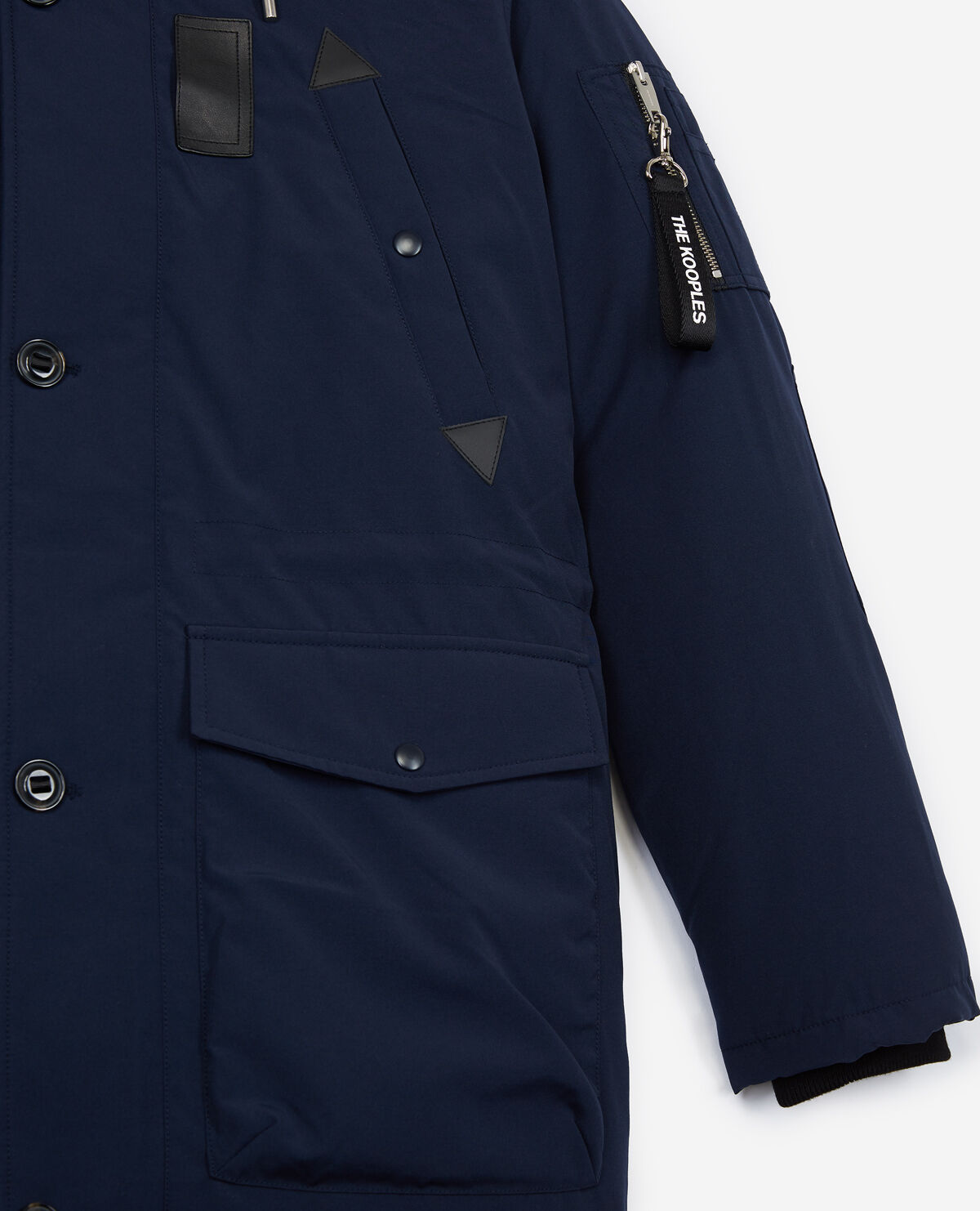 Oversized navy parka