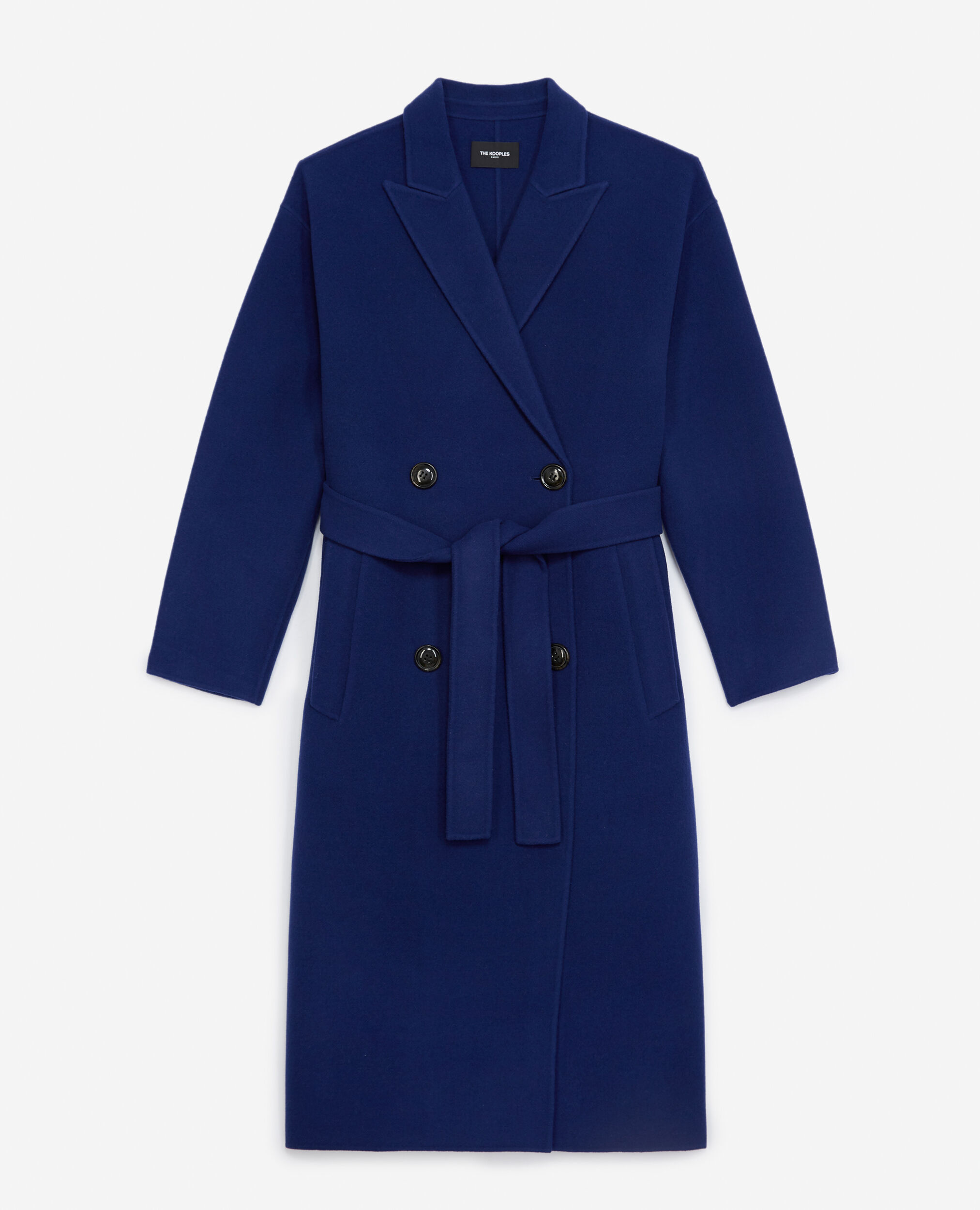Abrigo lana azul doble cara oversize, BLUE, hi-res image number null