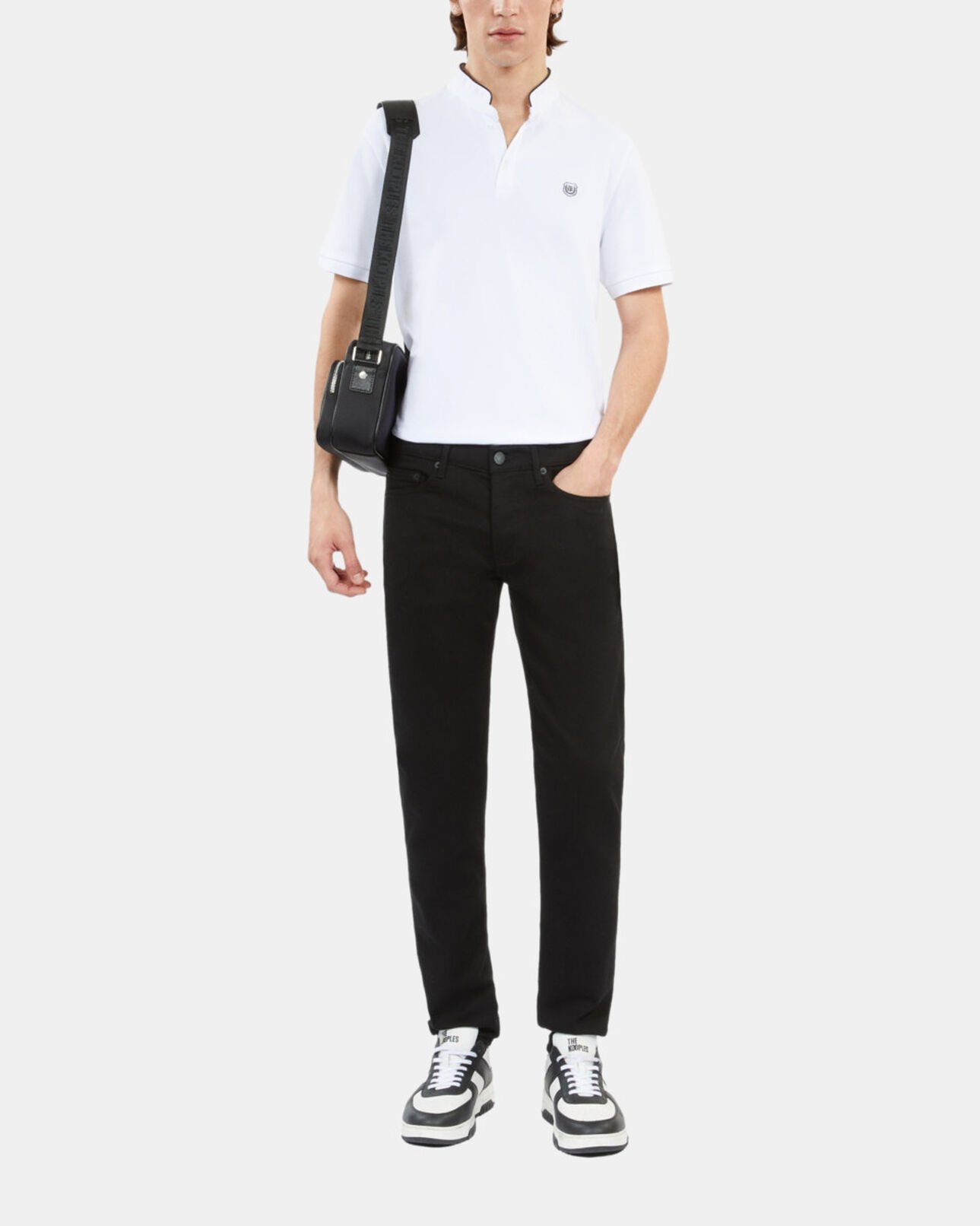 The Kooples MEN BLACK BRUT slim black jeans