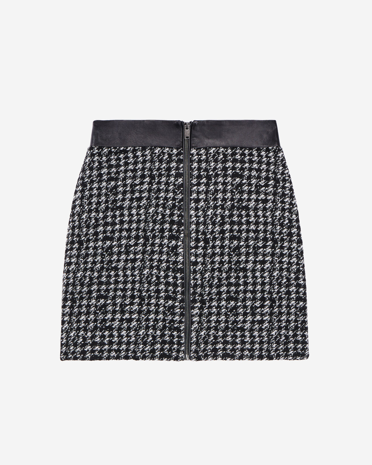 The Kooples MUJER BLACK WHITE falda corta negra tweed