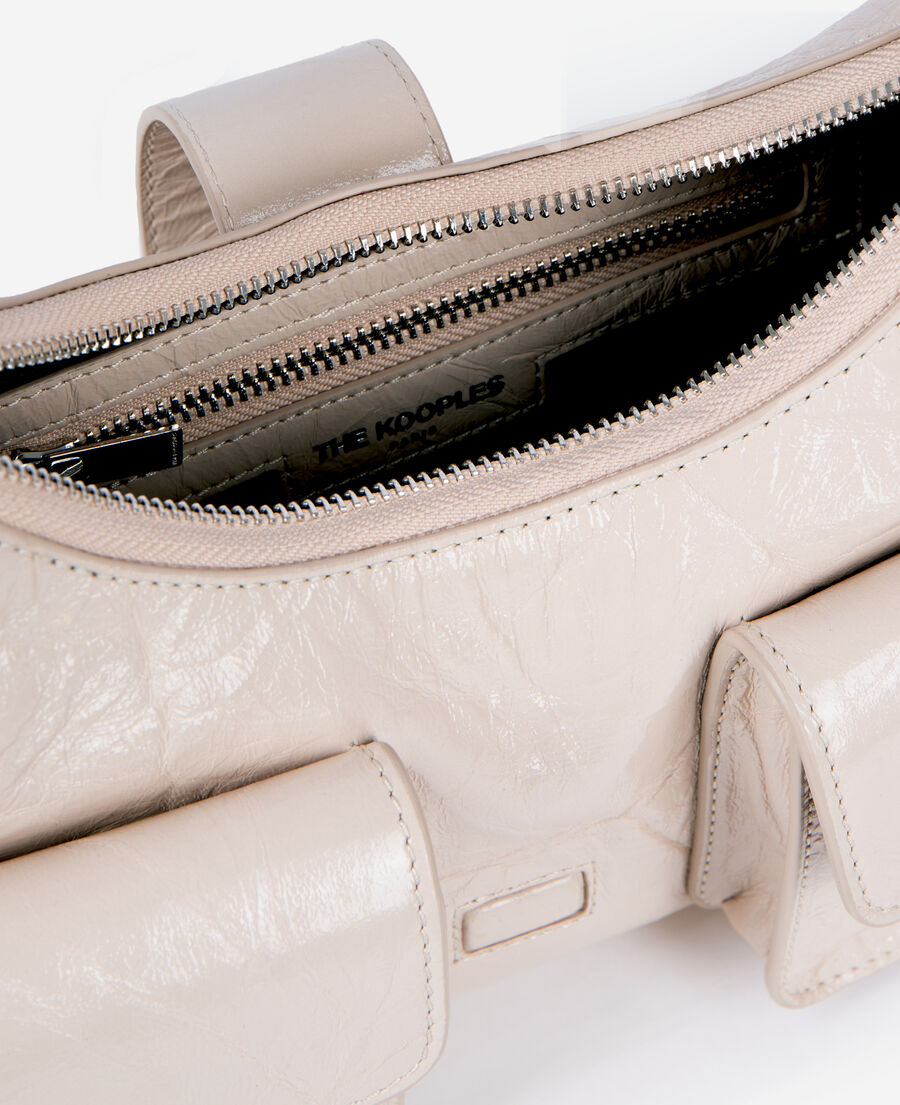 The Kooples F BEIGE amelia bag in beige cracked leather