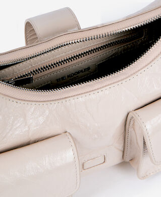 The Kooples F BEIGE amelia bag in beige cracked leather