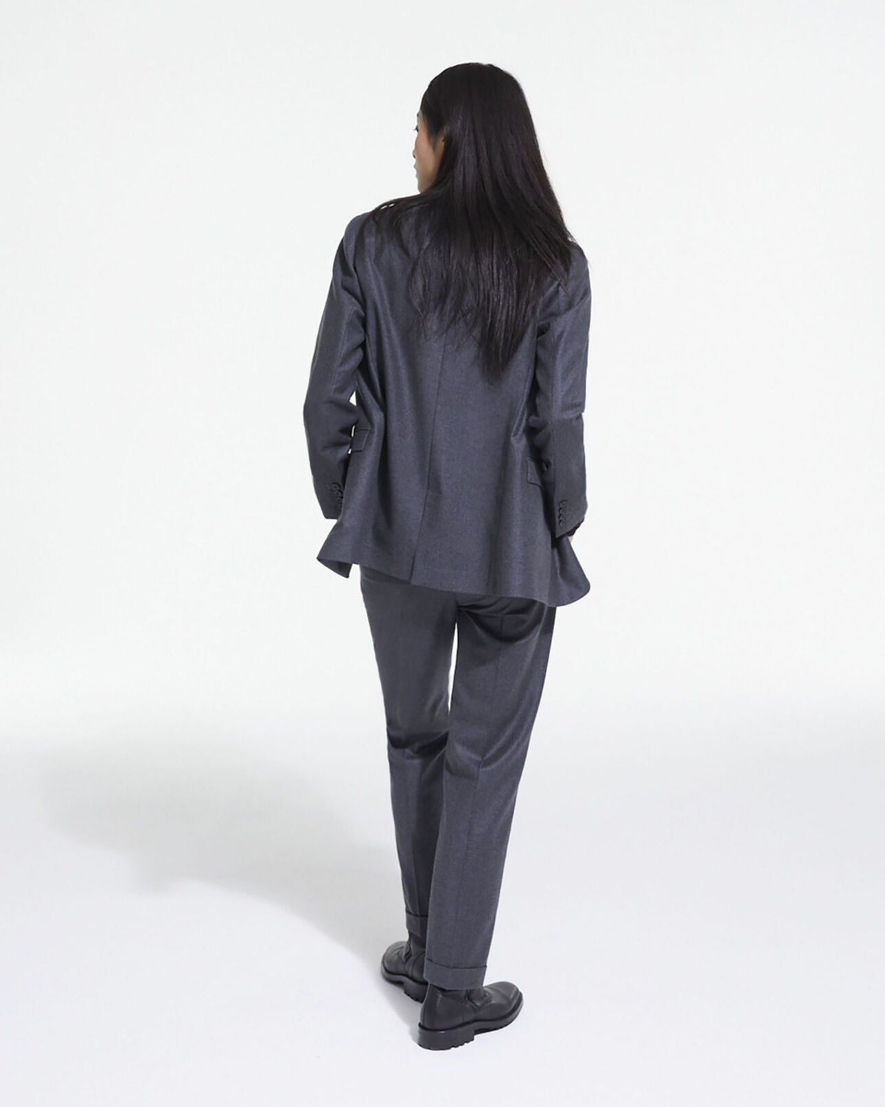 The Kooples DAMEN GREY graue anzugjacke aus wolle