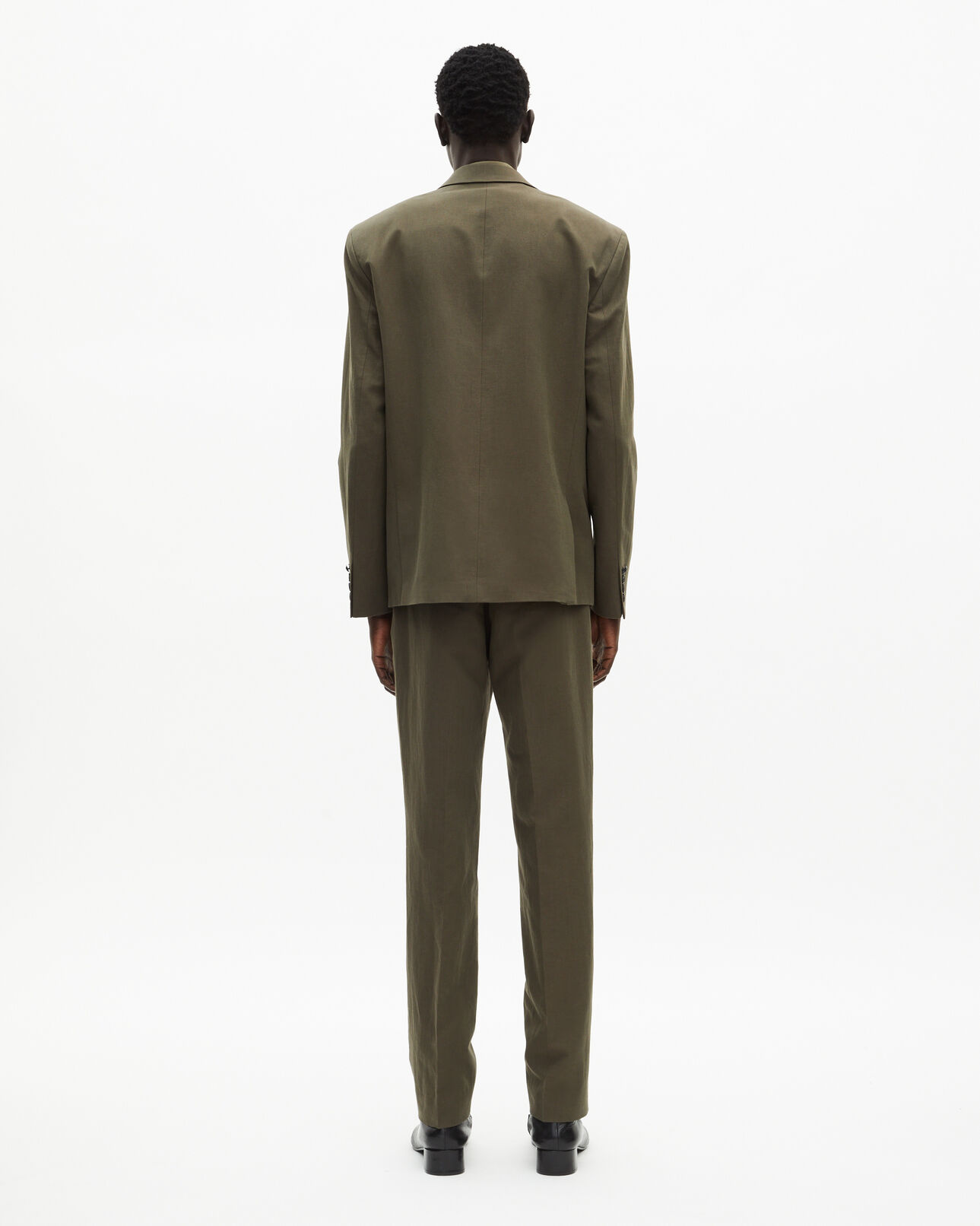 The Kooples MEN KAKI khaki cotton - linen suit jacket