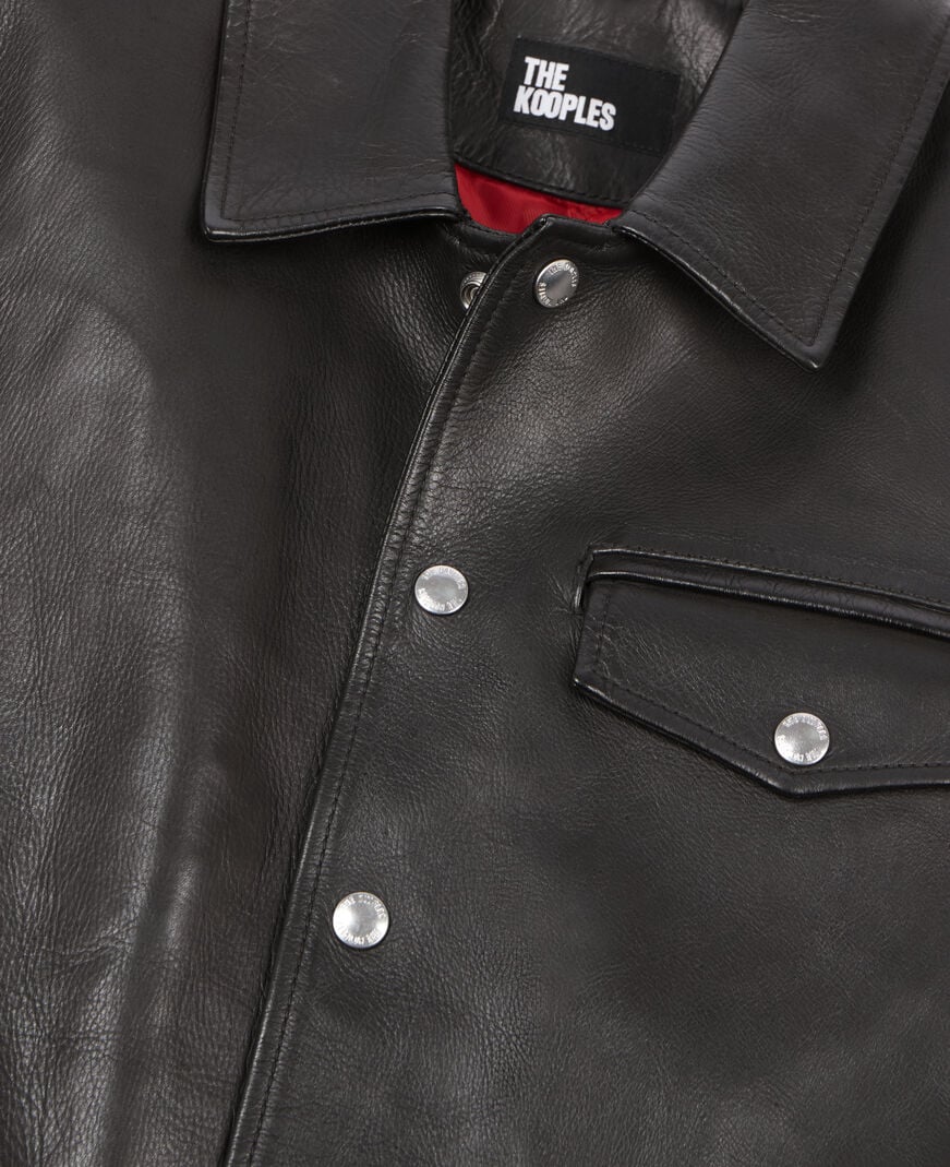 The Kooples HERREN BLACK schwarze lederjacke