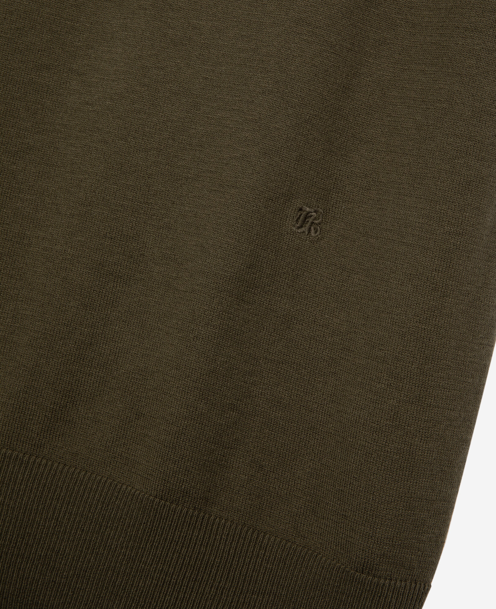 The Kooples MEN OLIVE KAKI khaki knit polo