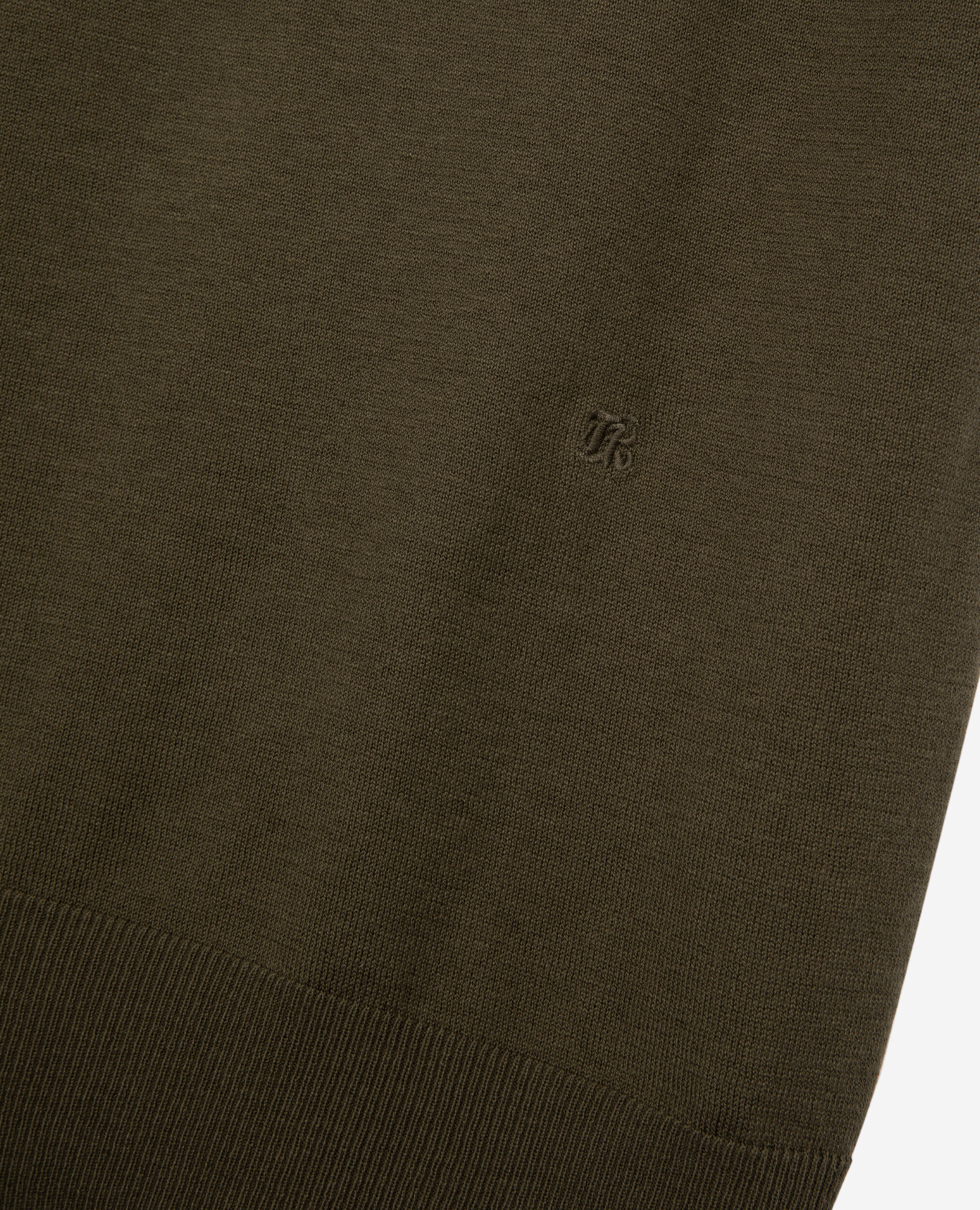 Khaki knit polo, OLIVE KAKI, hi-res image number null