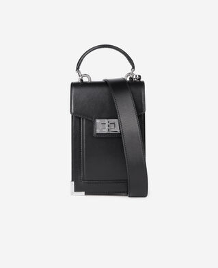 The Kooples WOMEN BLACK emily reporter bag in black leather