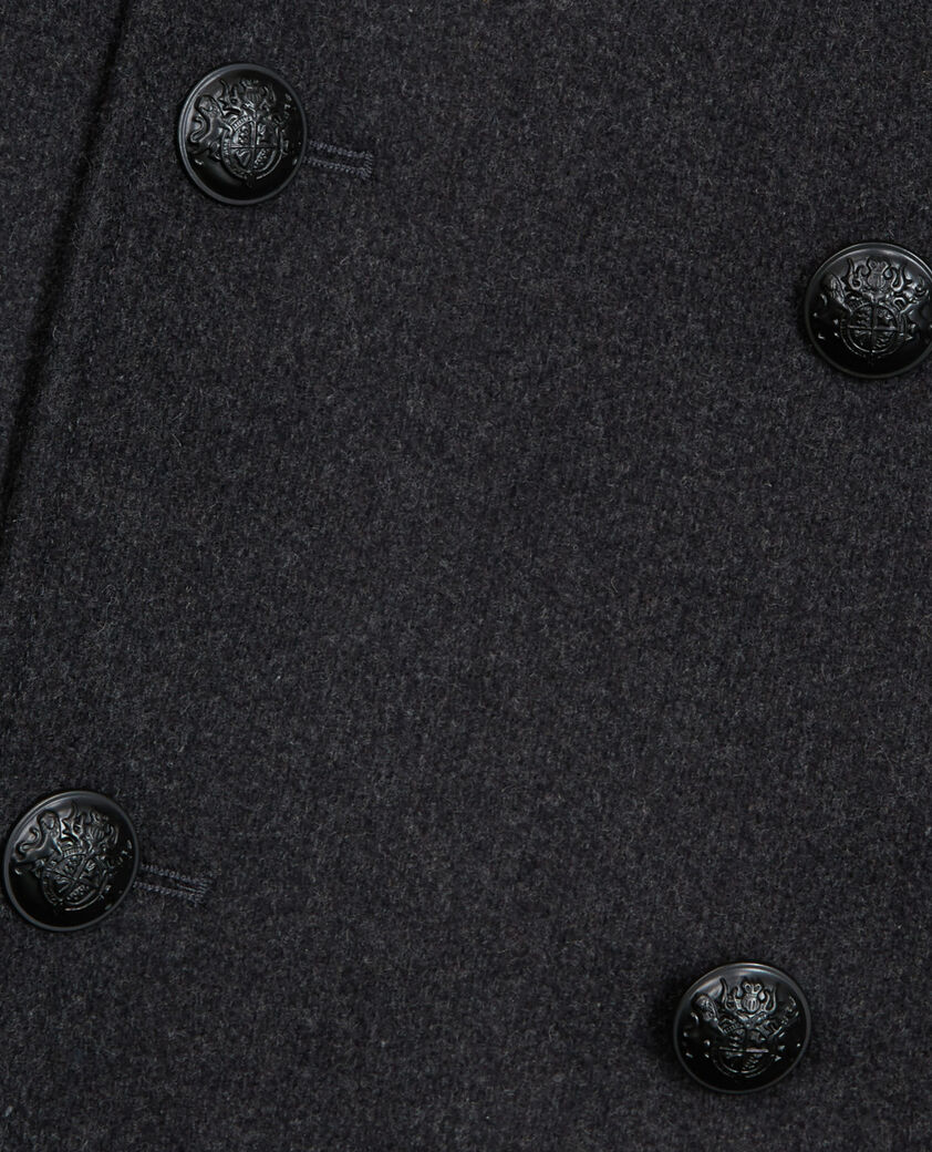 The Kooples MEN DARK GREY gray wool coat