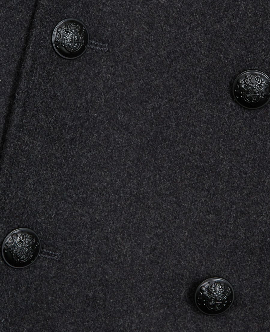 The Kooples HERREN DARK GREY grauer wollmantel