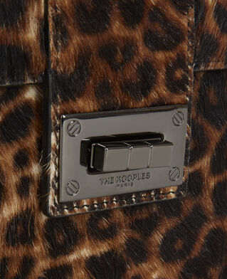 The Kooples WOMEN LEOPARD medium emily pouch in leopard print leather