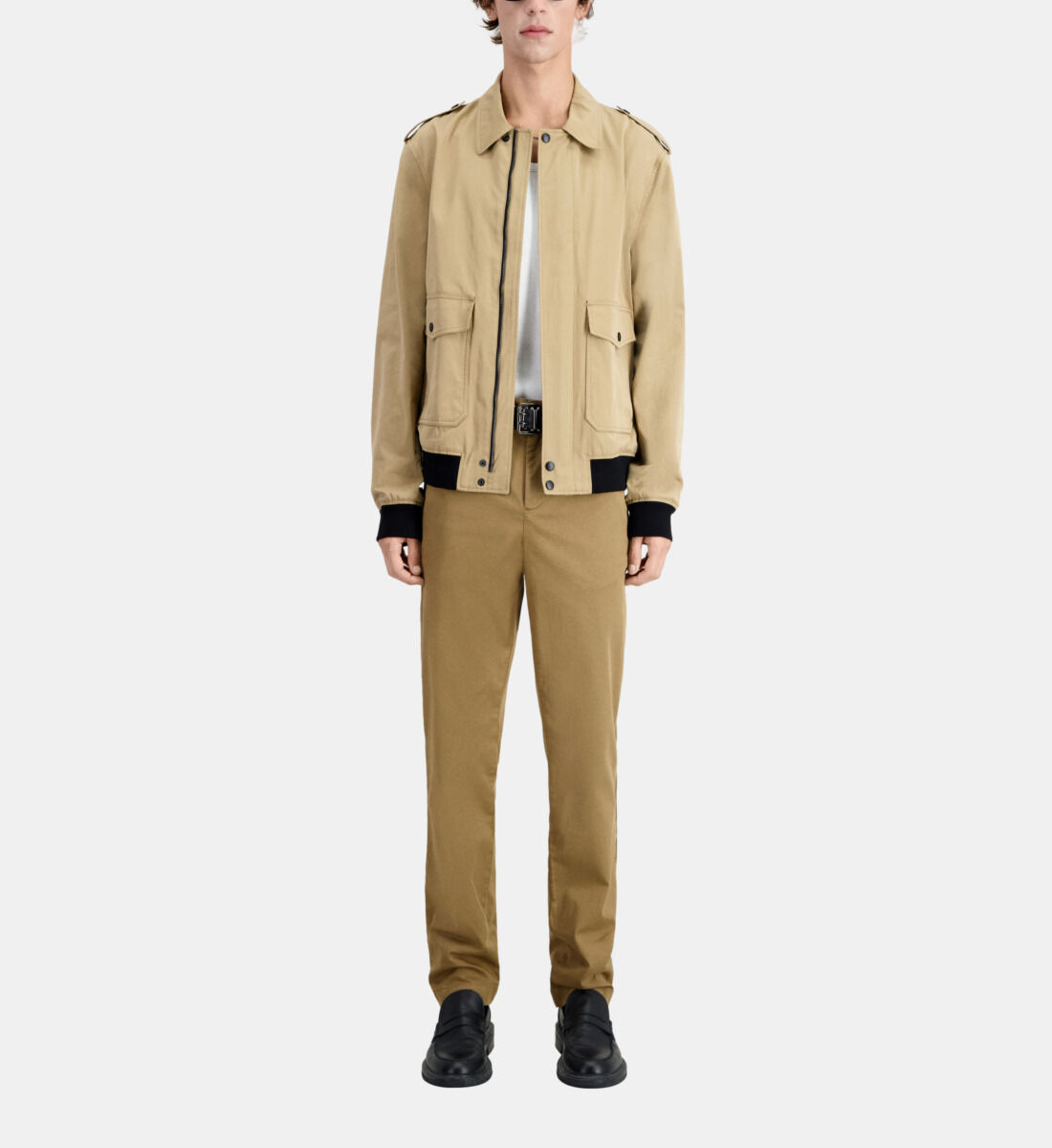Khaki cotton jacket sales mens