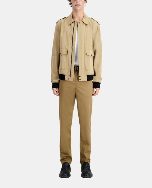 beige jacke aus baumwolle