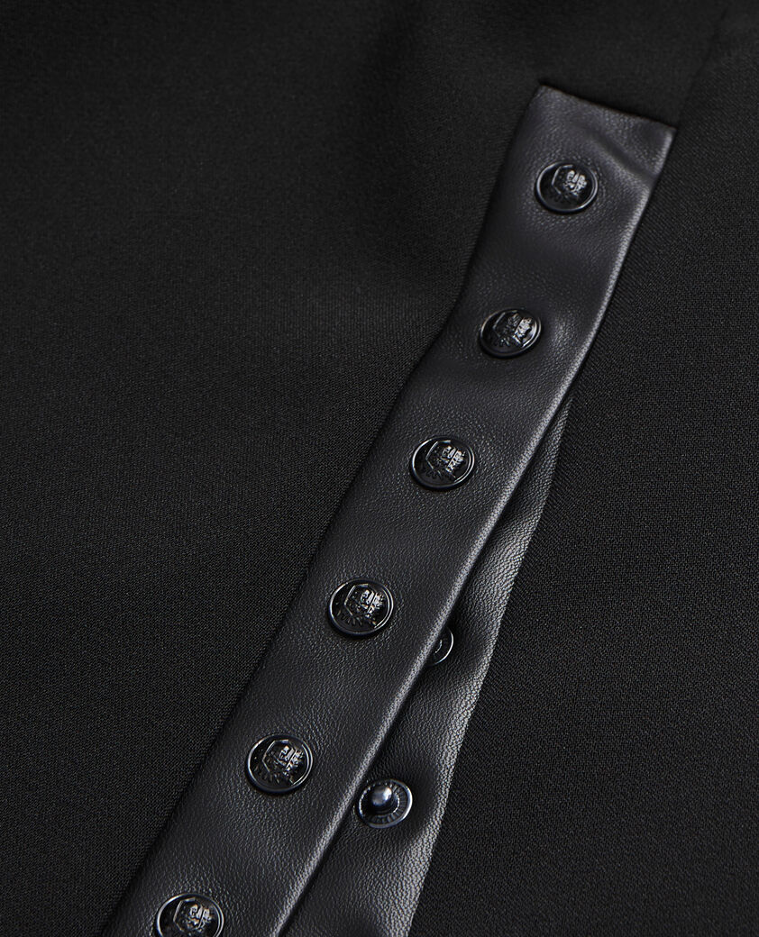 The Kooples FEMME BLACK jupe courte noire en crêpe