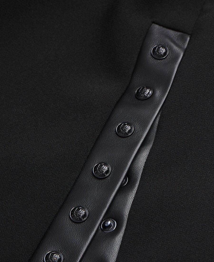 The Kooples DAMEN BLACK schwarzer, kurzer rock aus krepp