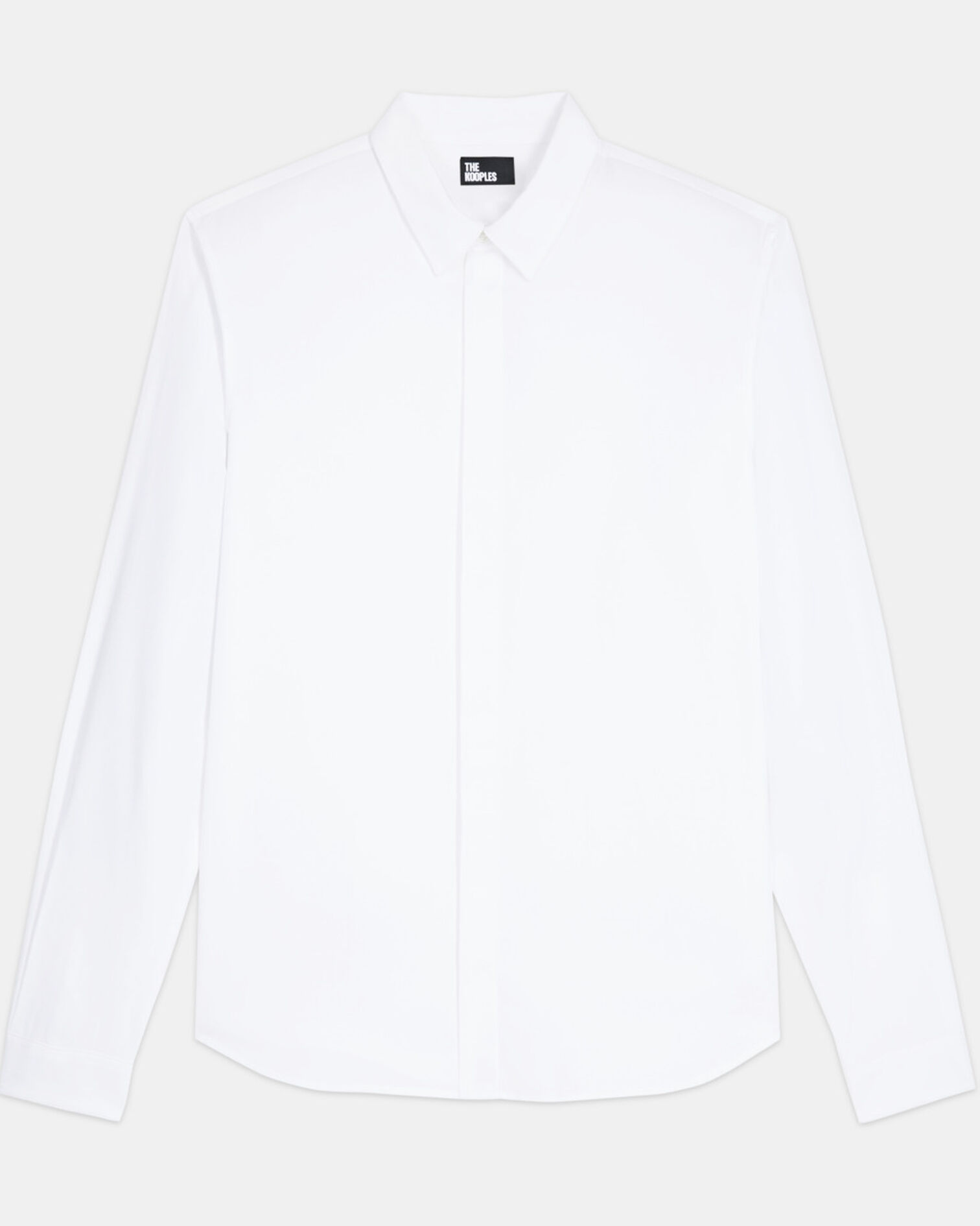White shirt with classic collar, WHITE, hi-res image number null