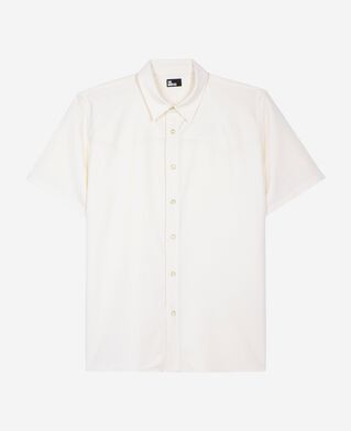 The Kooples HOMME ECRU chemise manches courtes blanche