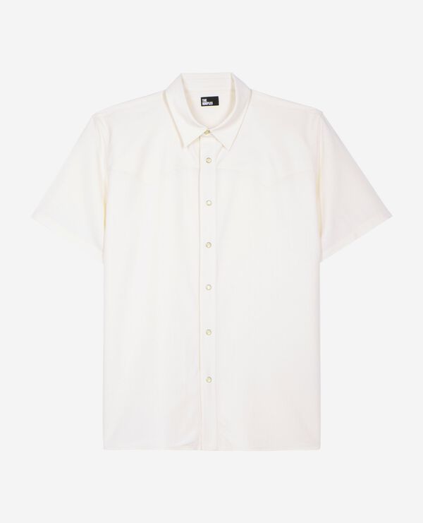 The Kooples HOMME ECRU chemise manches courtes blanche