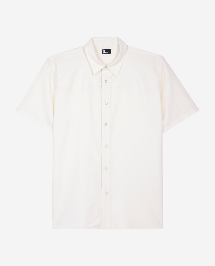 The Kooples MEN ECRU white short-sleeved shirt