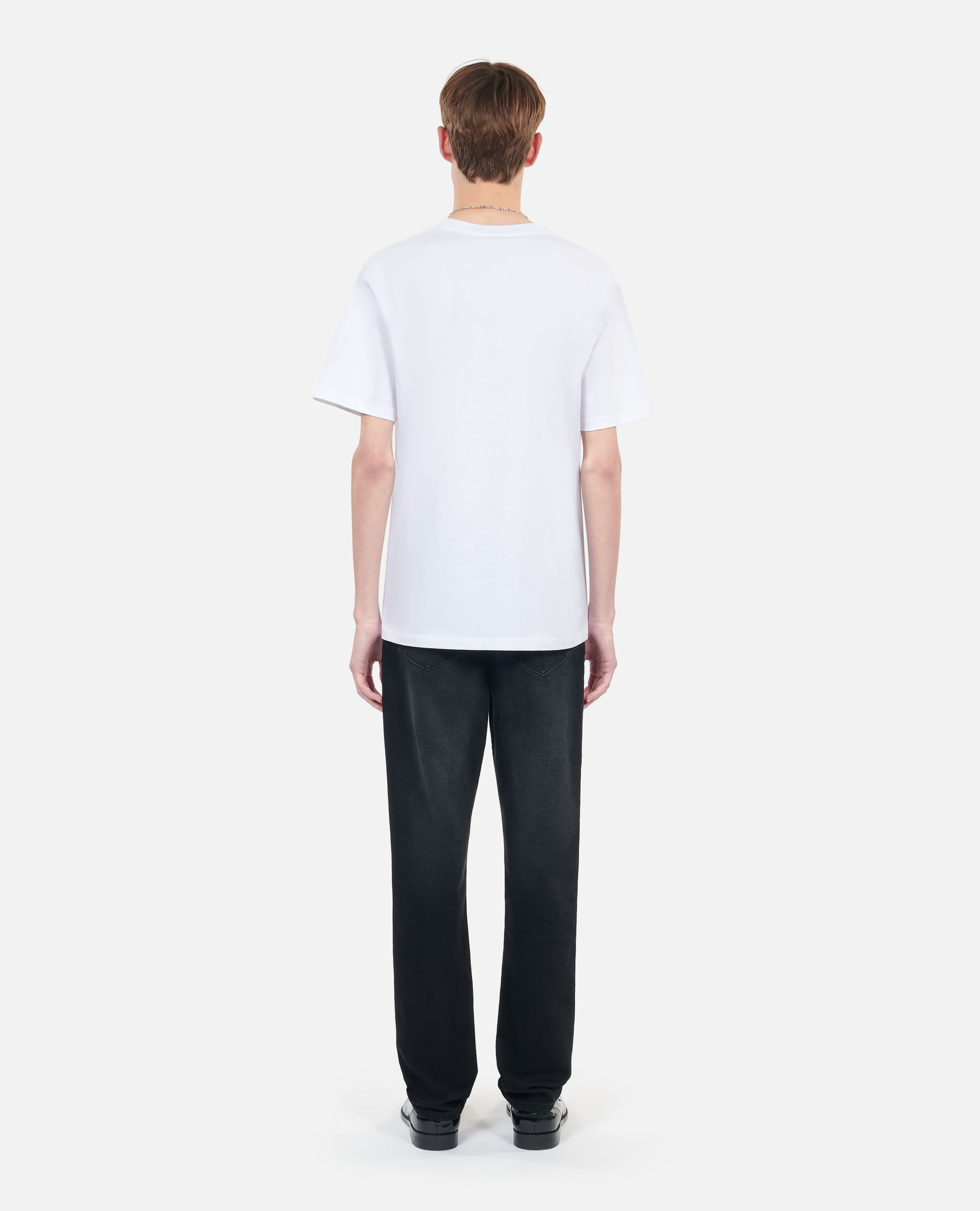 White t-shirt with Eternal life embroidery, WHITE, hi-res image number null