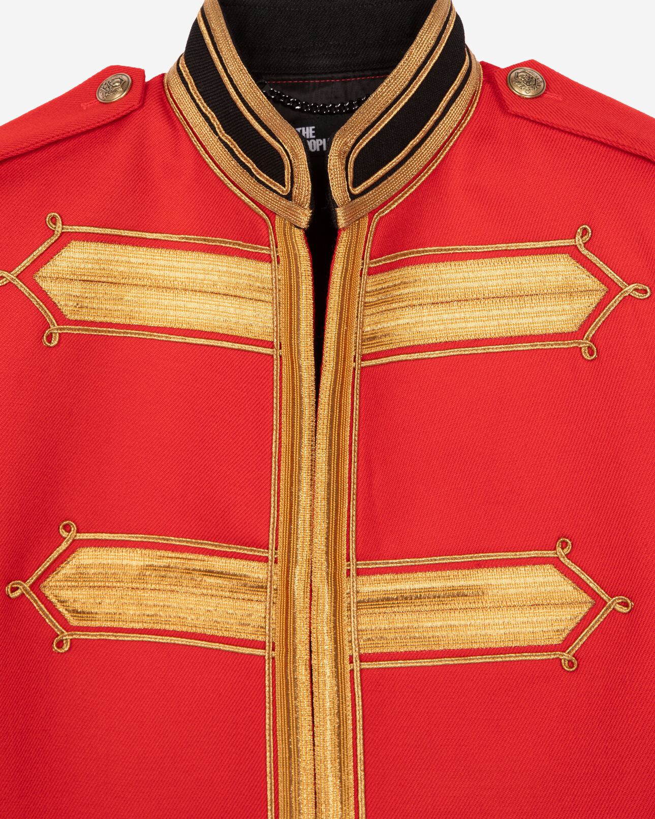 The Kooples FEMME RED veste style officier en laine rouge
