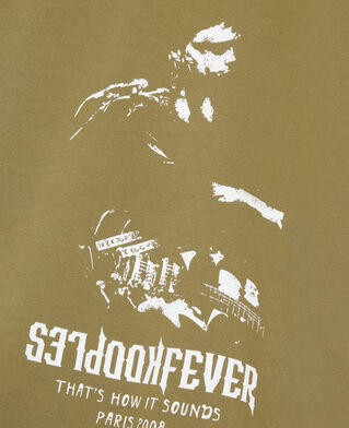 The Kooples HOMME OLIVE sweatshirt manches courtes avec s&eacute;rigraphie