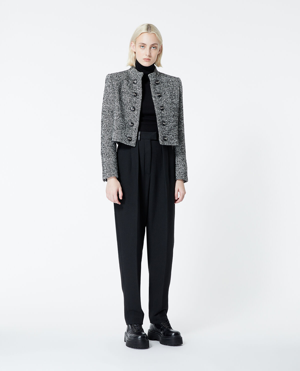 Veste noire shop et blanche