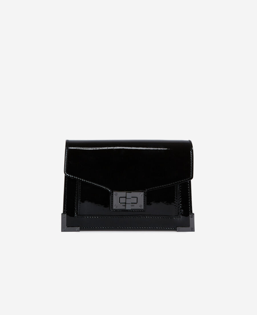 emily belt aus schwarzem leder