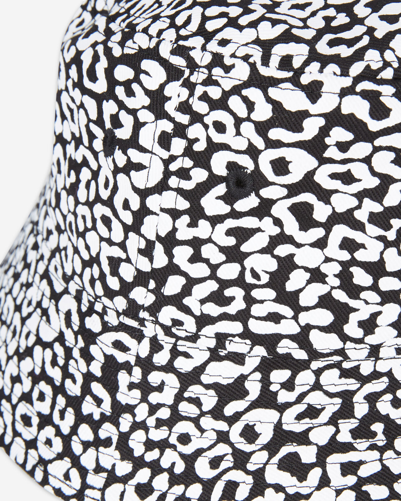The Kooples MIXED BLACK WHITE black leopard print bucket hat